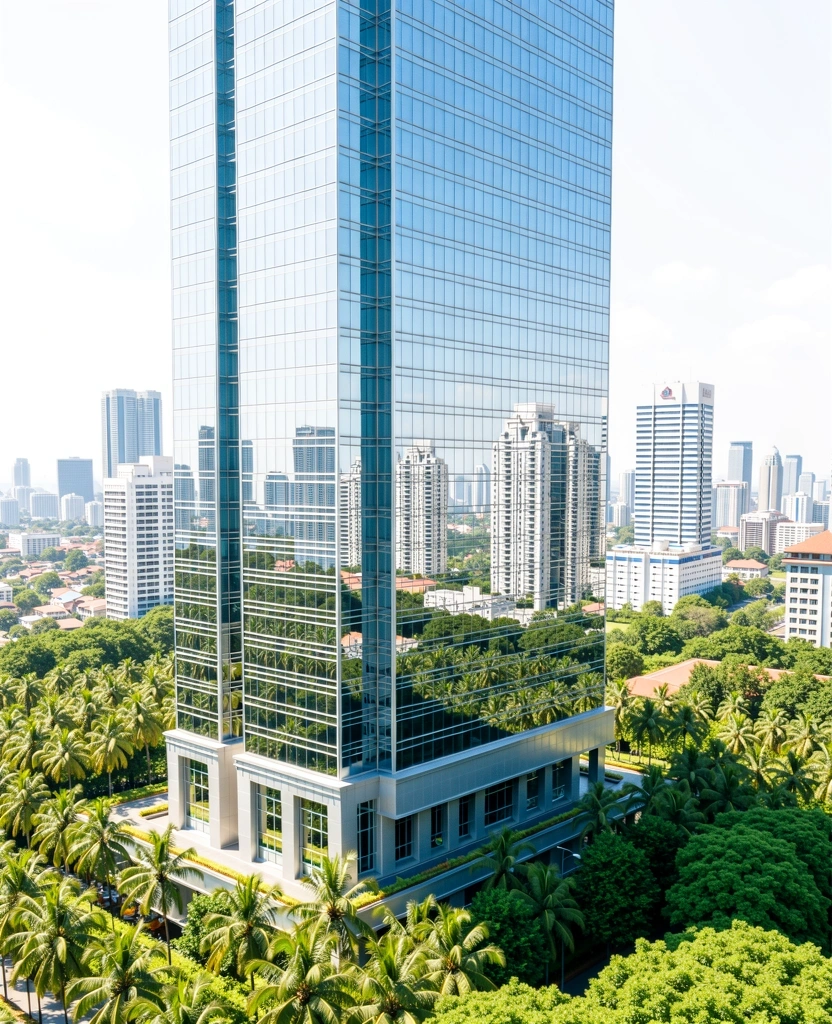 Modern corporate architecture in Kuala Lumpur